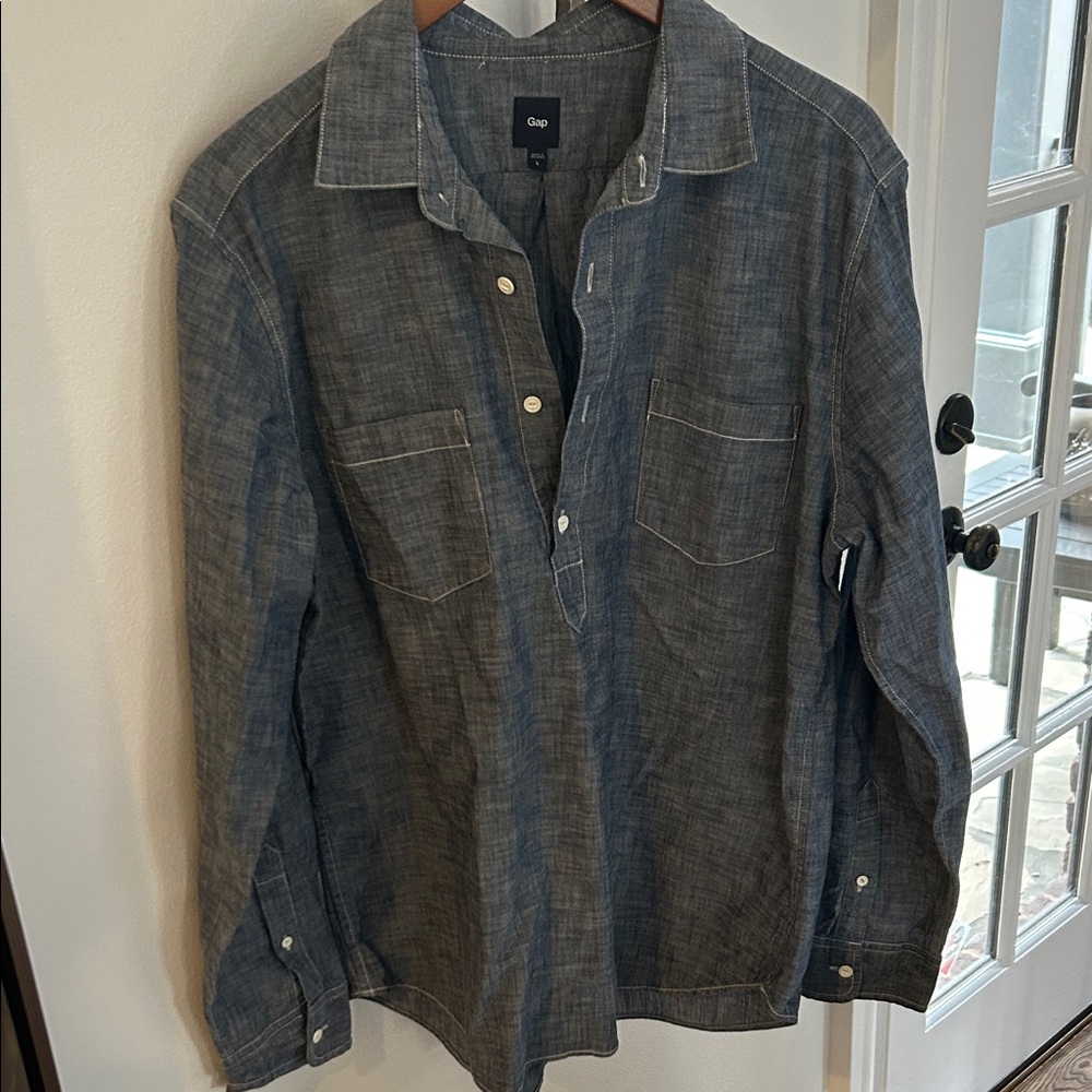 GAP Denim Blue Long Sleeve Shirt